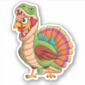 Dinosaur Thanksgiving Boys Turkey Saurus T rex Tur Sticker (Voorkant)