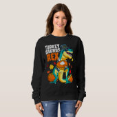 Dinosaur Thanksgiving Jongens Turkey Saurus Rex Di Trui (Voorkant volledig)