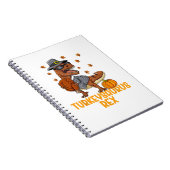 Dinosaur Thanksgiving Jongens Turkey Saurus T rex Notitieboek (Rechterzijde)