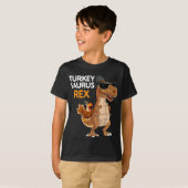 Dinosaur Thanksgiving Turkey Saurus T rex T-shirt (Voorkant volledig)