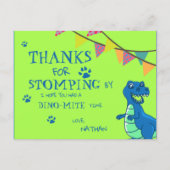 Dinosaur Tharek Birthday Dank u Briefkaart (Voorkant)