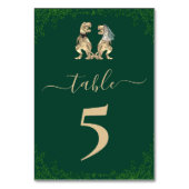 Dinosaur thema Bruiloftsgroen Kaart (Achterkant)