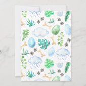 Dinosaur Thema Eerste Verjaardag Extravaganza! Kaart (Achterkant)