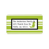 Dinosaur Thema Groen en Zwart Little Dino thema Etiket (Voorkant)