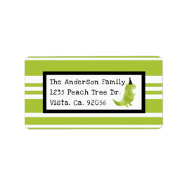 Dinosaur Thema Groen en Zwart Little Dino thema Etiket