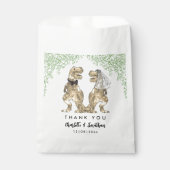 Dinosaur Thema Huwelijk Bedankt Bedankzakje (Voorkant)