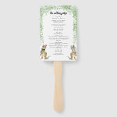 Dinosaur thema Huwelijk Programma Handwaaier (Achterkant)