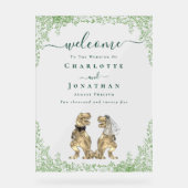 Dinosaur thema Huwelijk Welkom Acryl Bord (Voorkant)