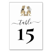 Dinosaur thema Huwelijk Zwart-wit Kaart (Achterkant)