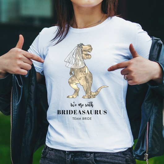 Dinosaur Thema Trouwfeest Afscheid Als Vrouw  T-shirt
