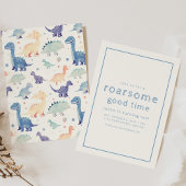 Dinosaur Thema Verjaardagsfeest Uitnodigen Kaart