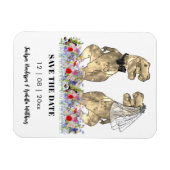 Dinosaur Thema Wedding Fun Save the Date Magneet (Horizontaal)