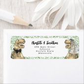Dinosaur Thema Wedding Retour Adres Etiket (Insitu)