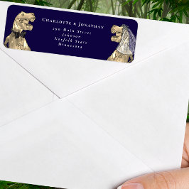 Dinosaur Thema Wedding Retour Adres Etiket