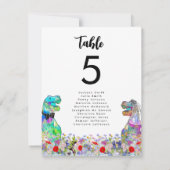 Dinosaur thema Wedding Wildflower Tafel (Achterkant)
