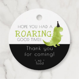 Dinosaur-themafepartaar roar roaring good-time Bed Bedankjes Labels