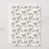 Dinosaur Theme 1st Birthday Party Kaart (Achterkant)