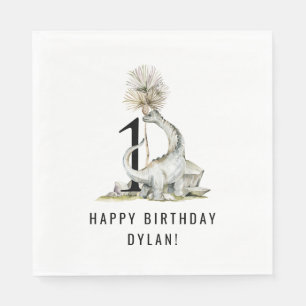 Dinosaur Theme 1st Birthday Party Servet