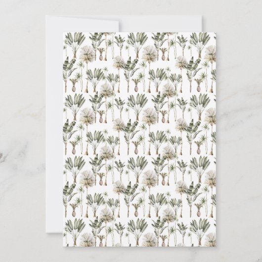 Dinosaur Theme 4th Birthday Party Kaart (Achterkant)