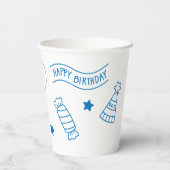 dinosaur theme birthday boy papieren bekers (Achterkant)