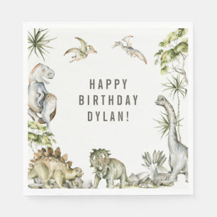 Dinosaur Theme Birthday Party Napkins Servet