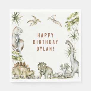 Dinosaur Theme Birthday Party Napkins Servet
