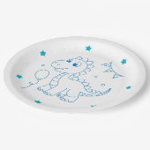 dinosaur theme birthday party papieren bordje (Gekanteld)