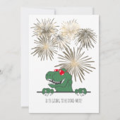 Dinosaur Theme Boy's Birthday Party Invitation Kaart (Achterkant)