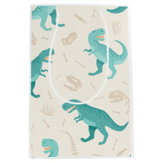 Dinosaur Theme Gift Bag Party Favors Medium Cadeauzakje (Voorkant)