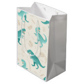Dinosaur Theme Gift Bag Party Favors Medium Cadeauzakje (Achterkant Gekanteld)