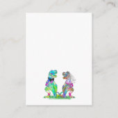 Dinosaur Theme Huwelijksaccommodatie Informatiekaartje (Achterkant)