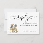 Dinosaur Theme Huwelijksantwoord RSVP Kaartje (Voorkant)