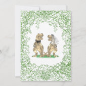 Dinosaur Theme Huwelijksuitnodiging Kaart (Achterkant)