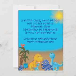 Dinosaur Theme Invitation Kaart