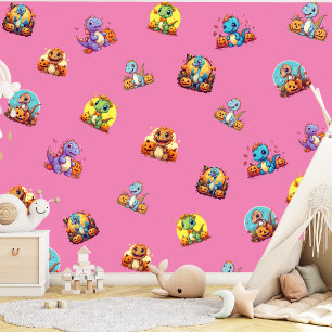 Dinosaur Theme Kids Verjaardagslocatie Behang