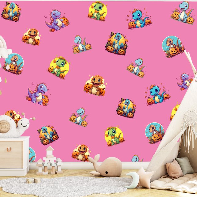 Dinosaur Theme Kids Verjaardagslocatie Behang (Creator heeft geüpload)