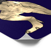 Dinosaur Theme Navy Blue Wedding Welcome Sign Poster (Hoek)