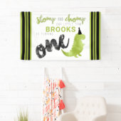 Dinosaur Theme Our Little Dino Black Green Stomp B Spandoek (Insitu)