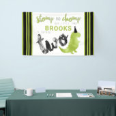 Dinosaur Theme Our Little Dino Black Green Stomp Spandoek (Beurs)