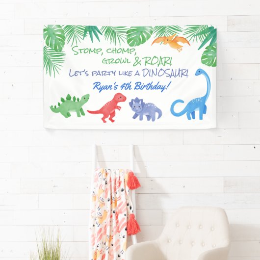 Dinosaur Theme Party Banner (Insitu)