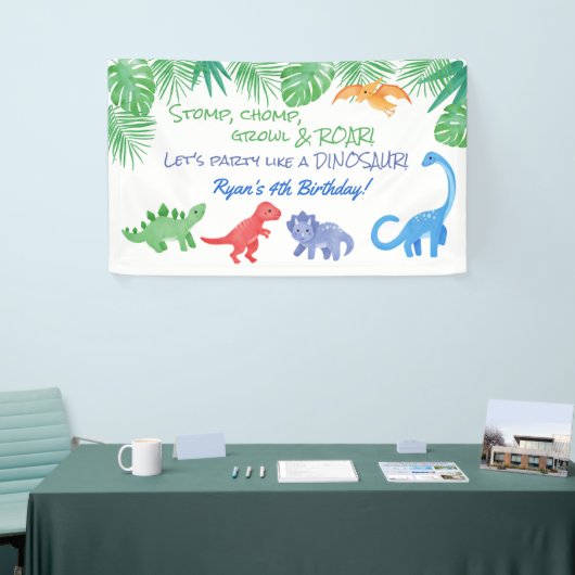 Dinosaur Theme Party Banner (Beurs)