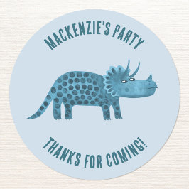 Dinosaur Theme Party Bedankt Ronde Sticker