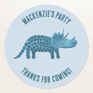 Dinosaur Theme Party Bedankt Ronde Sticker