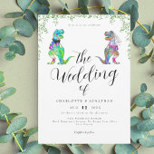 Dinosaur Theme Script Wedding Kaart
