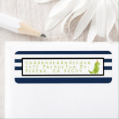 Dinosaur Theme Stomp en Chomp Green Dino Birthday Etiket (Insitu)