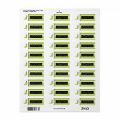 Dinosaur Theme Stomp en Chomp Green Dino Birthday Etiket (Full Sheet)