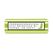 Dinosaur Theme Stomp en Chomp Green Dino Birthday Etiket (Voorkant)