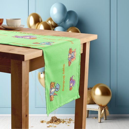 Dinosaur Theme Table Runner Kids Verjaardagsfeest Korte Tafelloper