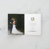 Dinosaur Theme Wedding 2 Foto Dank je wel Bedankkaart (Binnen)