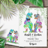 Dinosaur Theme Wedding Bedankt